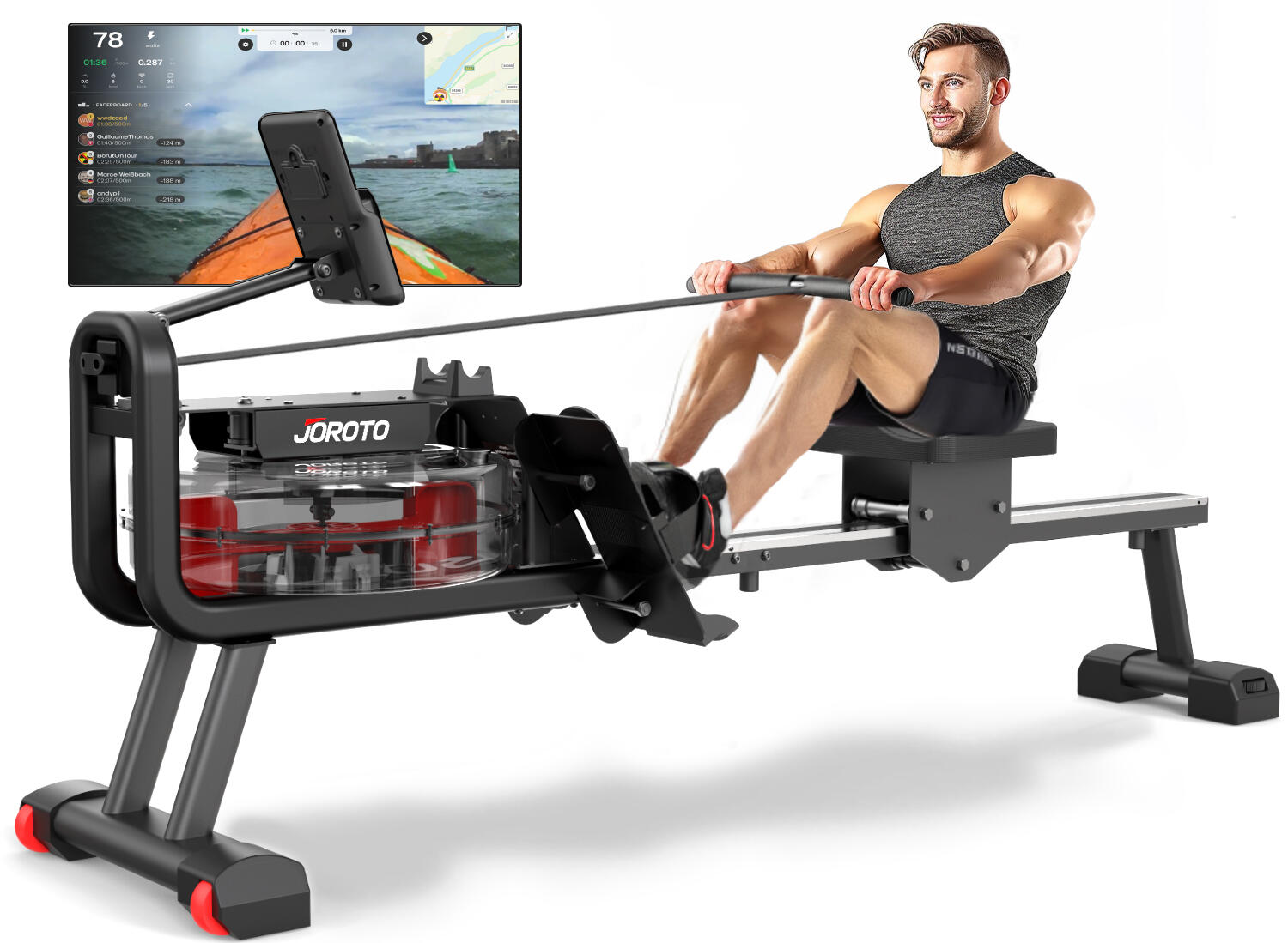 JOROTO JOROTO Rameur à eau  pour usage domestique MR23, capacité de charge maximale de