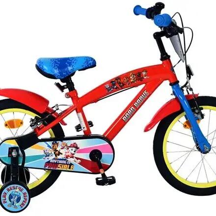 Paw Patrol 16-inch Kids' Bike — Boys, Red, Two Hand Brakes.