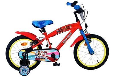 Paw Patrol Kinderfahrrad 16 Zoll – Jungen, Rot, zwei Handbremsen
