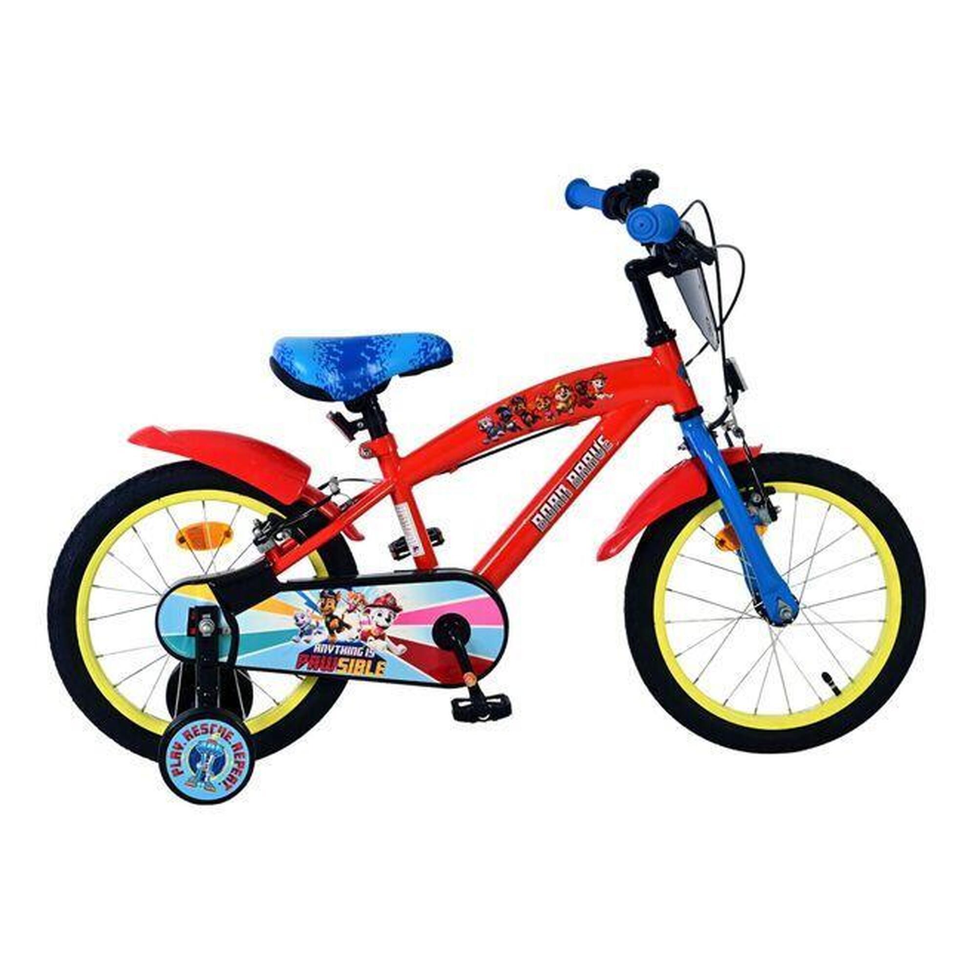 Paw Patrol - Paw Patrol Kinderfiets - Jongens - 16 Inch - Rood - Twee Handremmen - Vélo Enfant - Rouge - Decathlon