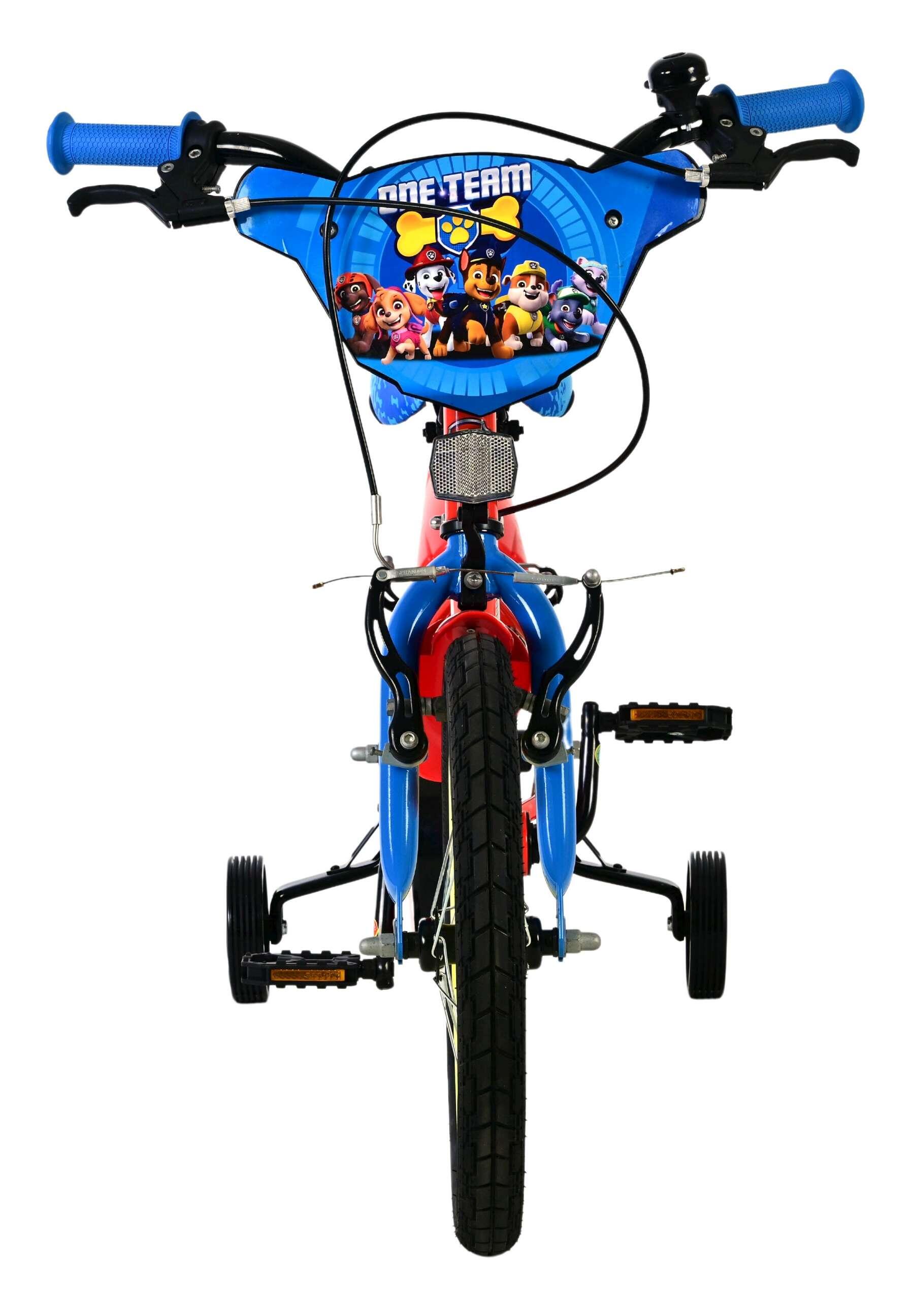 Paw patrol kinderfiets - jongens - 16 inch - rood - twee handremmen 6/7