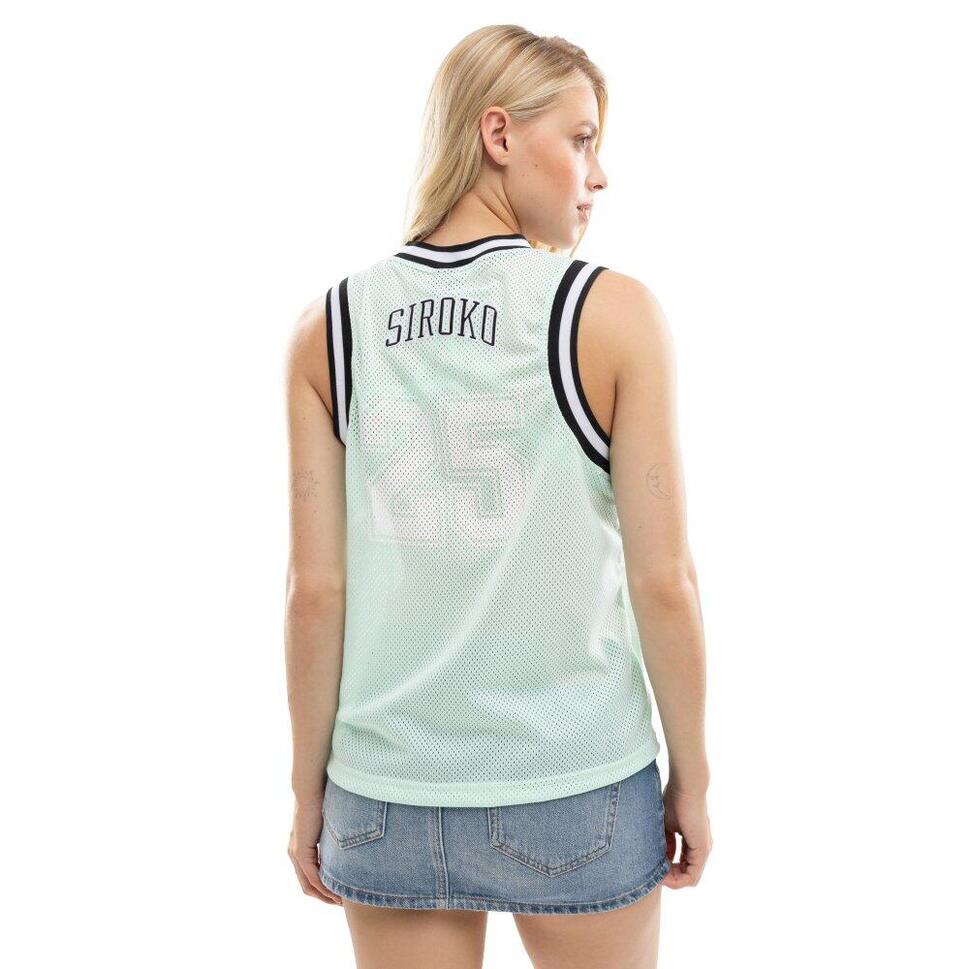 Damska koszulka koszykarska Lifestyle Siroko IBZ Destí Water Green
