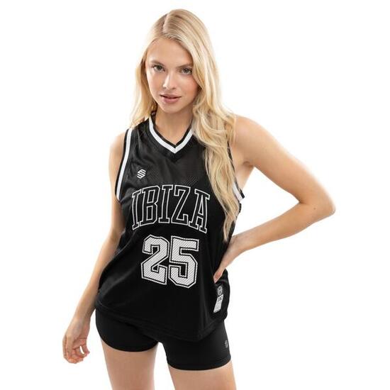 Maillot de basketball femme Lifestyle IBZ Destí Black Noir