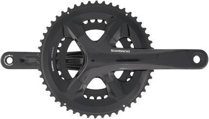 Shimano Kurbel 2 x 11 Speed ​​Road FC-RS510 175 50-34T mit Hohlachse Schwarz