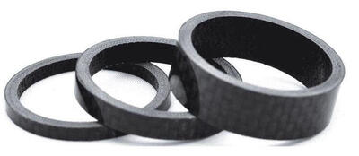 Ergotec balhoofd spacerset 1-1/8" (ø28.6) 3-delig 3/5/10mm carbon