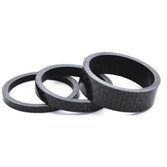 Ergotec Zestaw podkładek steru 1-1/8" (28,6 mm) 3 części 3/5/10 mm karbon