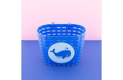Widek kinderfietsmandje Explorer Splashy Whale blauw