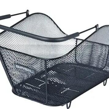 Basil Icon M Multi System NX Rear Bicycle Basket — 12 L, Steel, Black.