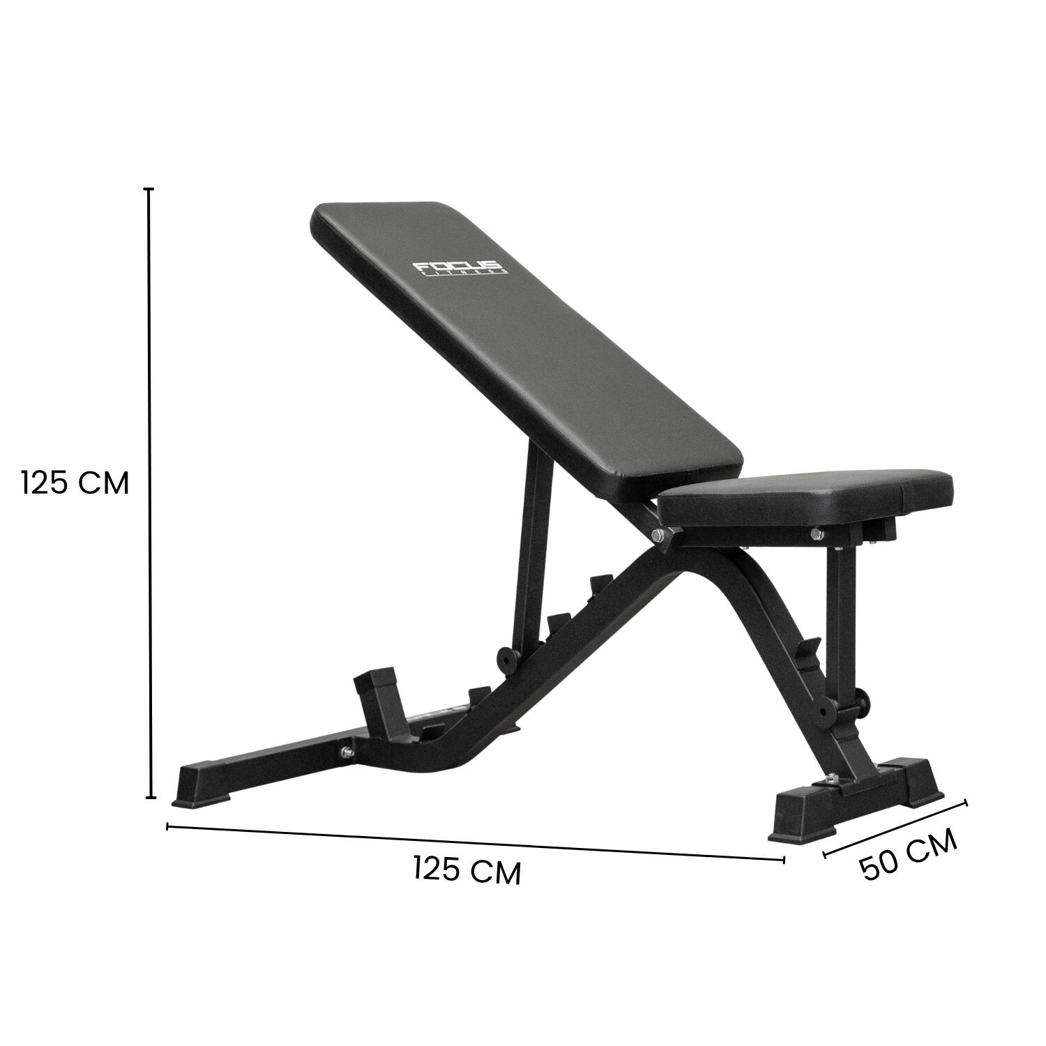Trainingsbank Force 8 – Inclusief verstelbare dumbbellset Shift – 2x24 kg – Met 7/7