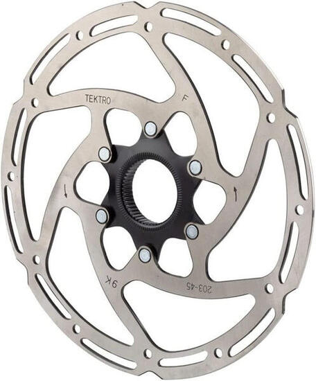 Tektro TR203-45 203 x 2,3 mm Centerlock tarcza hamulcowa, srebrna