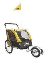 M-WAVE Carrello/passeggino pieghevole ruote 20 pollici freno a mano 2 posti