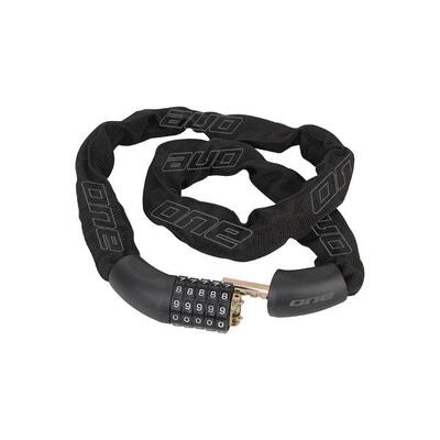 One lucchetto a combinazione a catena 6 mm x 90 cm nero/grigio