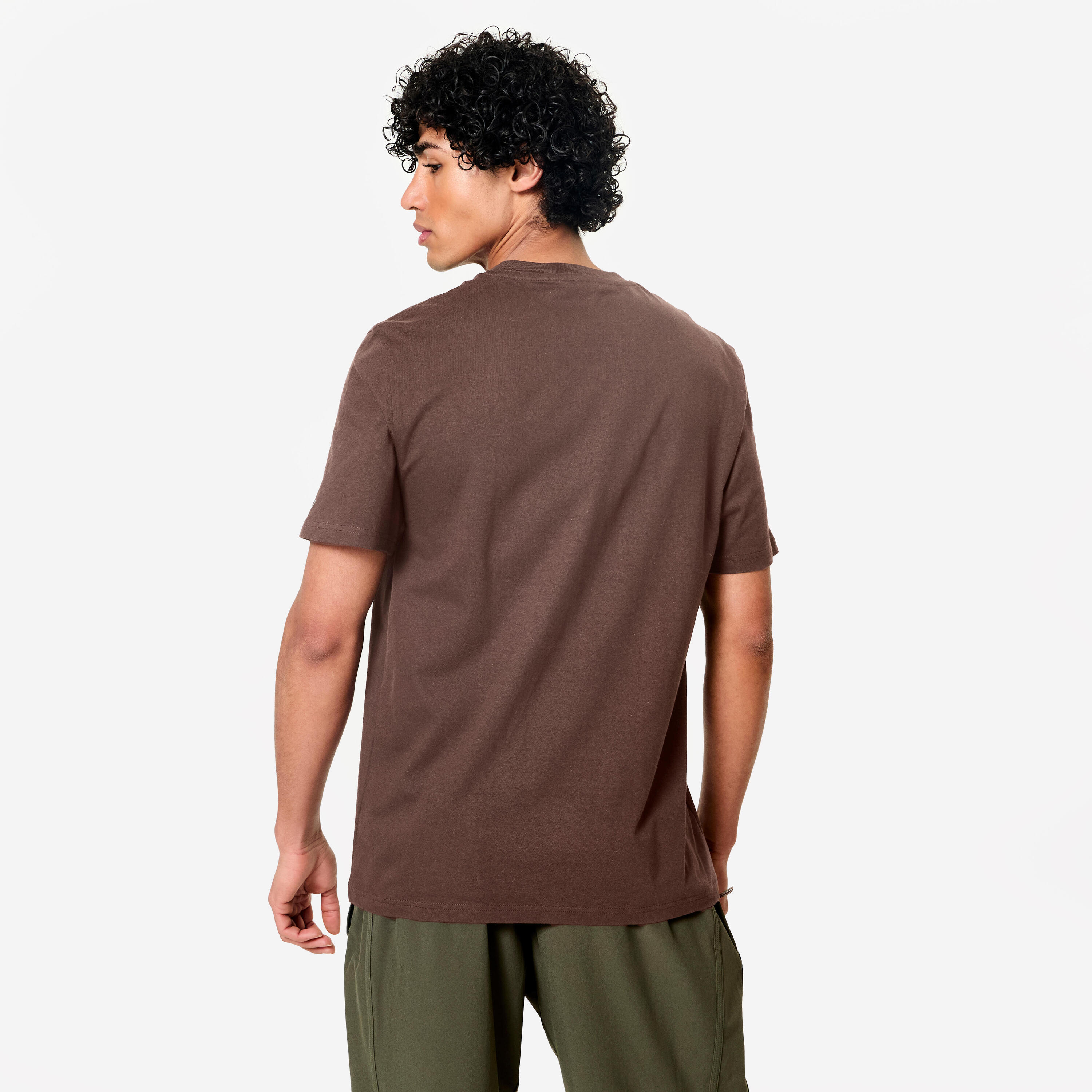 Segunda Vida - T-shirt de Fitness Gola Redonda Homem Castanho - Muito bom 3/5