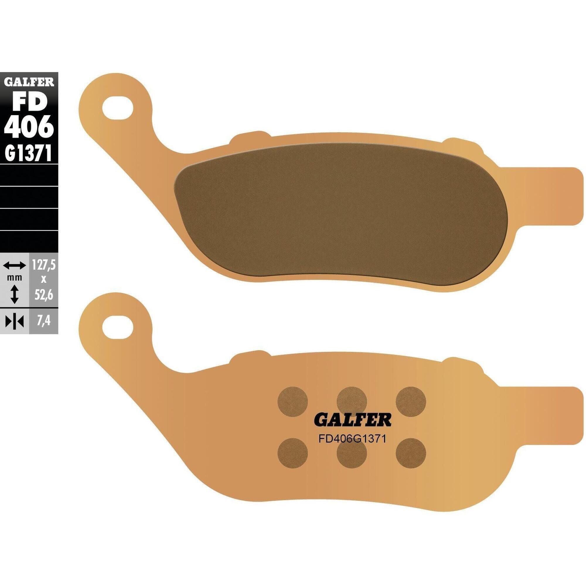 Klocki hamulcowe Galfer FD406 G1371 z metalu sinterowanego