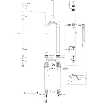 ROCKSHOX Lyrik Ultimate Flight Attendant amortyzator 27,5"+/29" czerwony