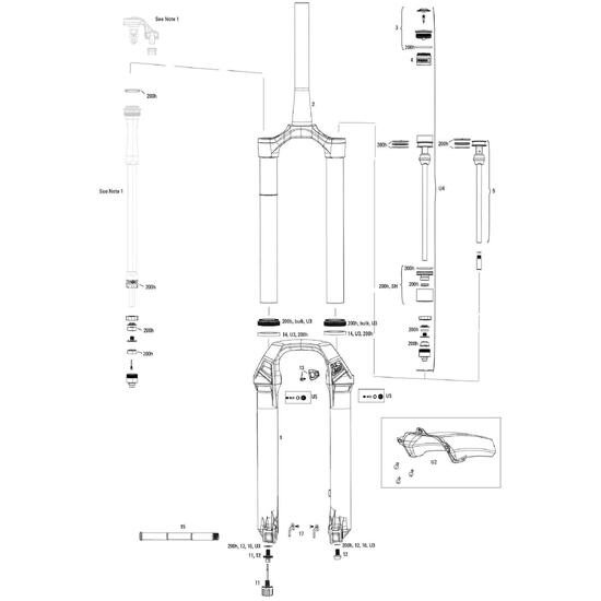 ROCKSHOX Lyrik Ultimate Flight Attendant amortyzator 27,5"+/29" czerwony
