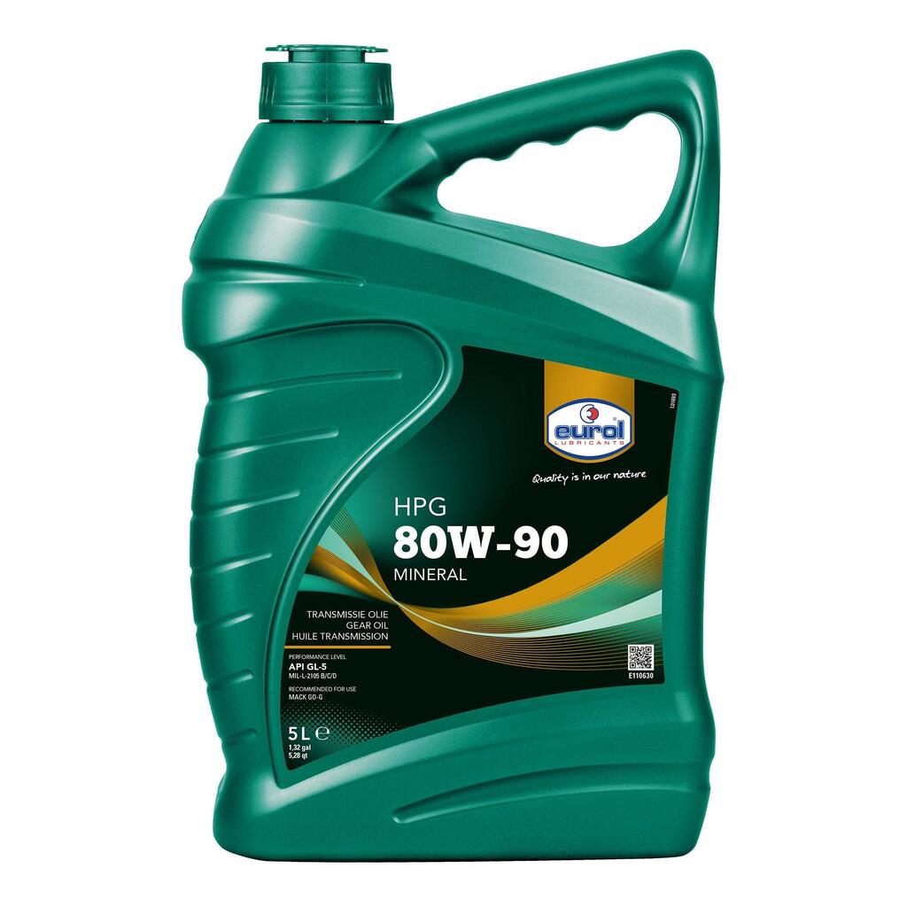 Eurol HPG SAE 80W-90 GL-5 Mineral Gear Oil, 5 l.