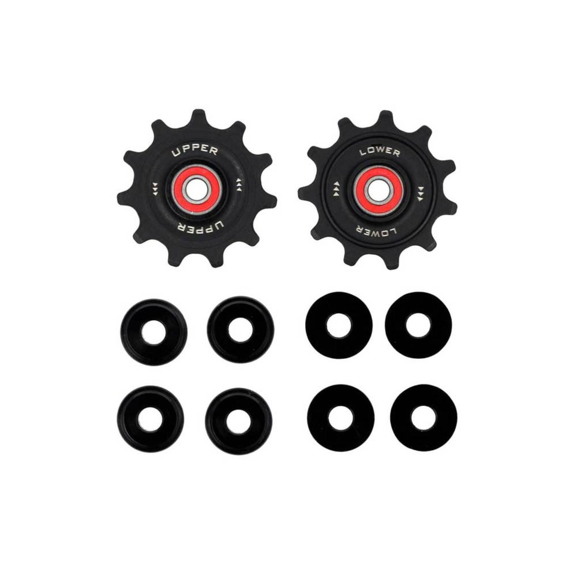 Elvedes - Elvedes Derilleur Roues Shimano 2x11t 12v (1set - Galet Dérailleur - Noir - Decathlon