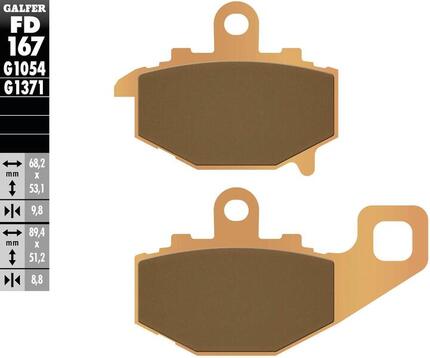 Galfer remblokken fd167 brake pad fd167 g1371 sintered metal