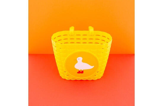 Cestino bici bambini Qibbel Widek Explorer - Sleepy Duck giallo