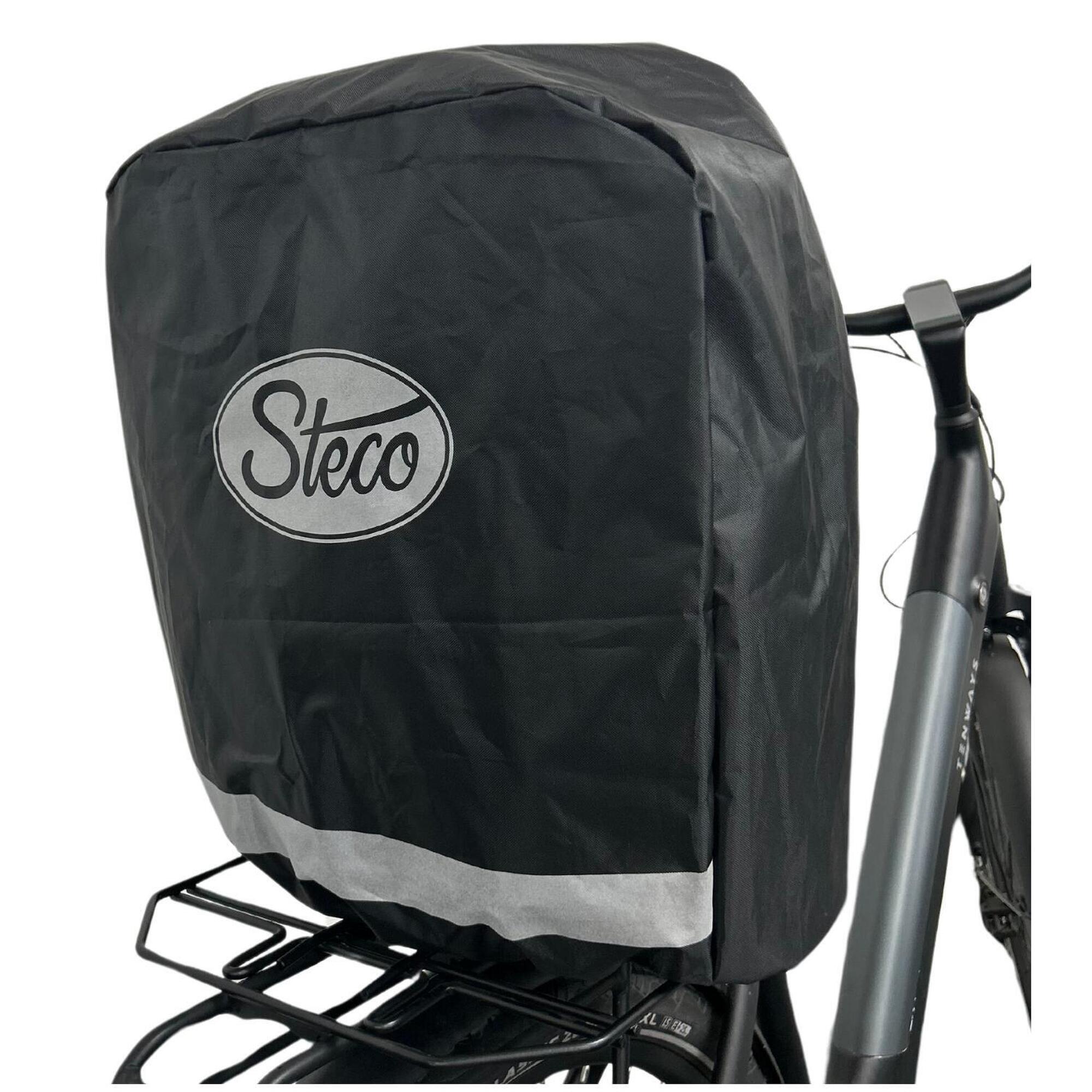 Basil - Housse De Pluie Basil Steco Pour Sacs À Dos À Utiliser Avec Monkey-mee - Adaptateur Pour Porte Vélo - Noir - No Size - Decathlon