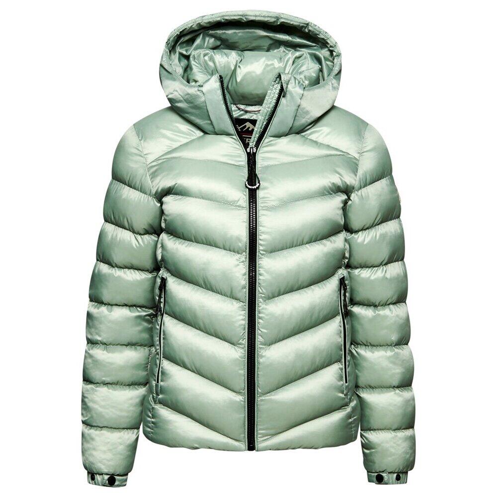 Superdry - Doudoune À Capuche Femme Superdry Fuji - Maillot Manches Longues - Vert - Decathlon
