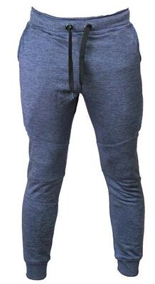 Joggingbroek kids/volwassenen navy blauw slimfit polyester fitness en hardlopen