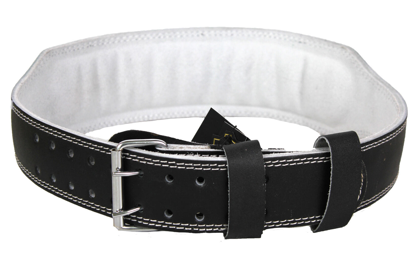 Fitness Riem Heren/Dames Zwart Leer 3/4