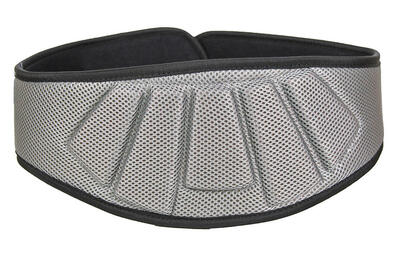 Fitness riem support heren/dames grijs mesh