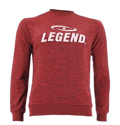 Trui/sweater dames/heren slimfit design legend rood fitness en hardlopen
