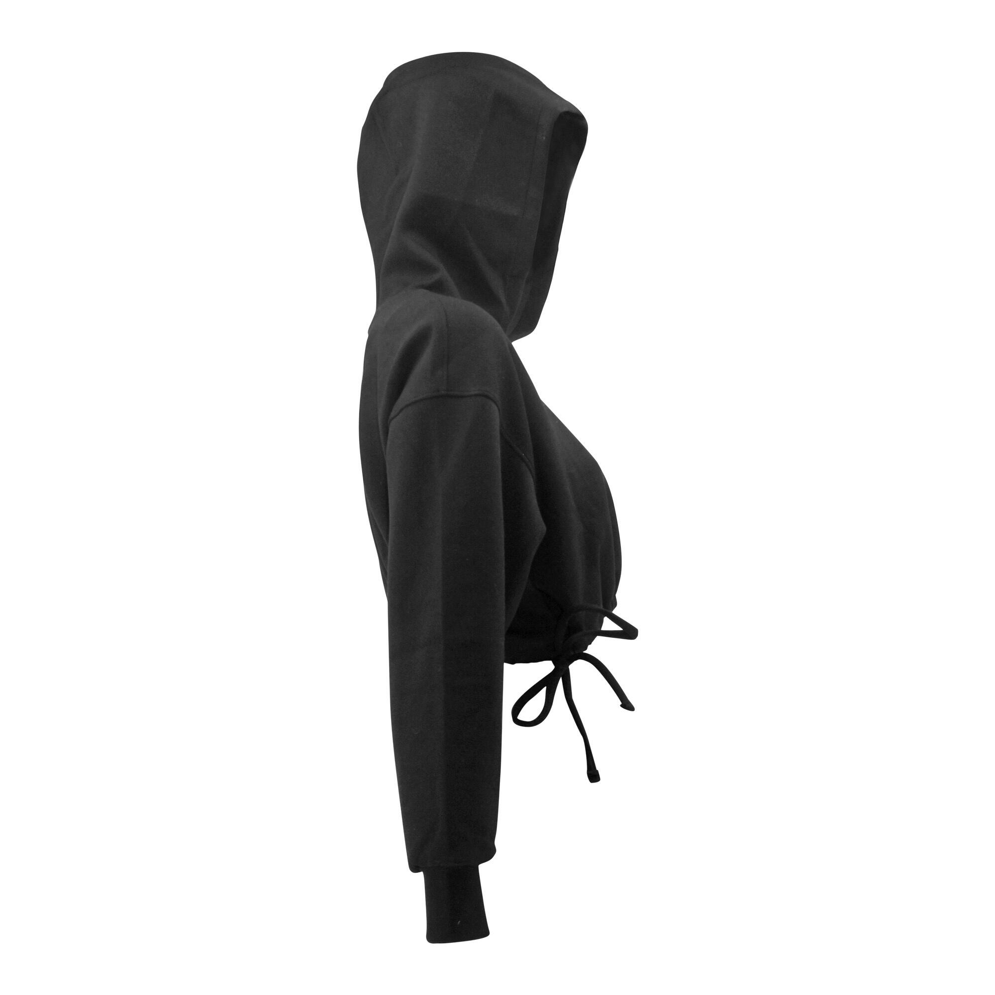 GracefulGlide Dameshoodie Zwart — Relaxed fit, verstelbare capuchon 3/5