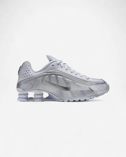 Nike Shox R4 White Bright Crimson Metallic Silver