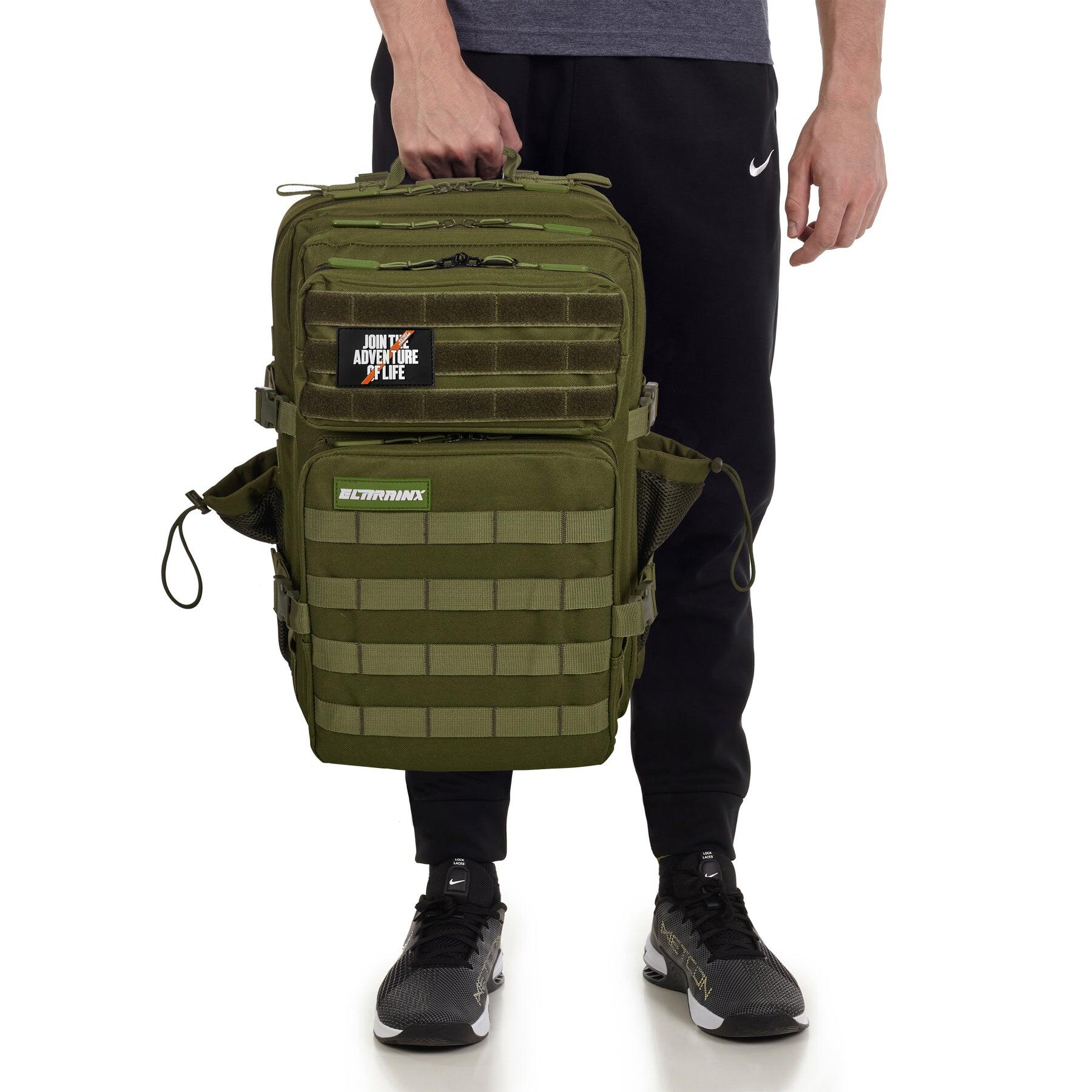 Mochila Elitex V1 Verde 45L Cabine Treino Impermeável 7/7