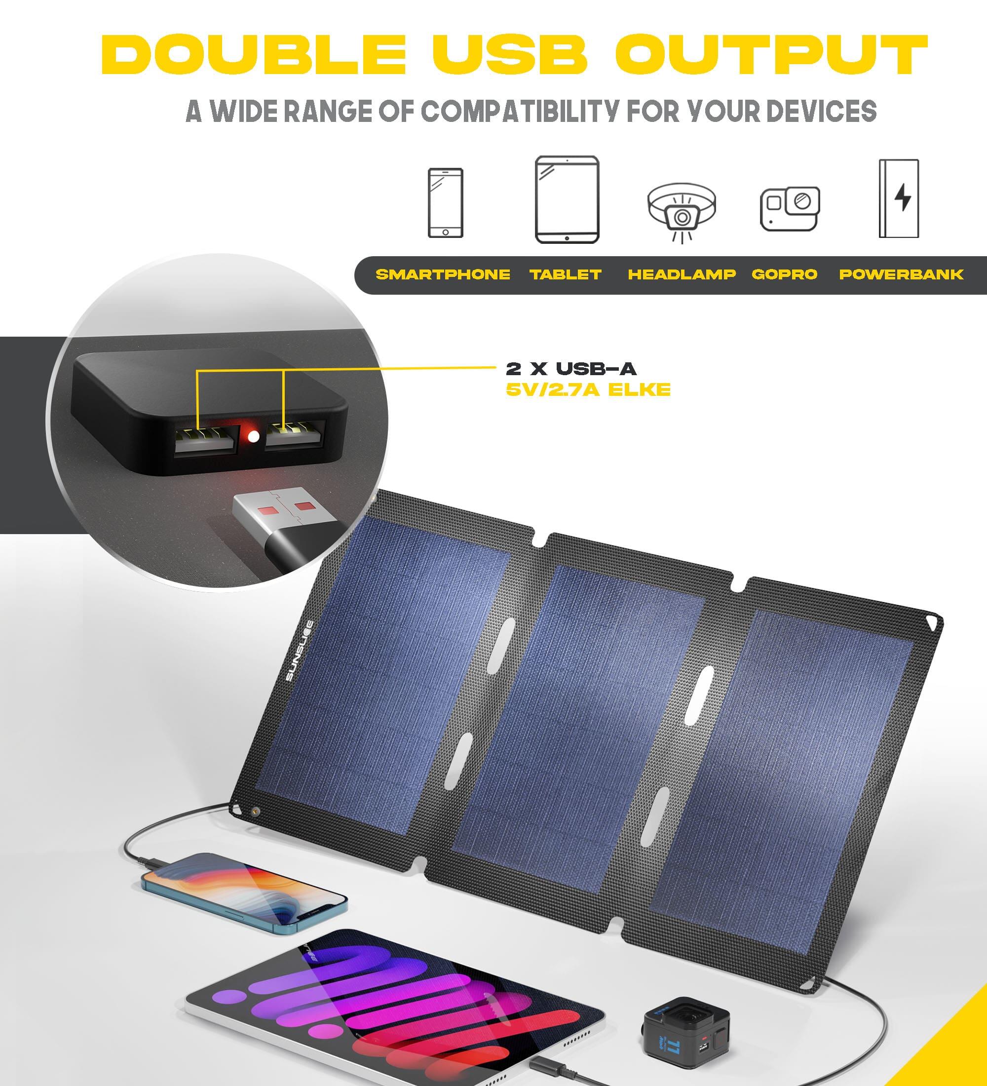 Tragbares Solarmodul "Fusion Flex 18" Sunslice 3/5