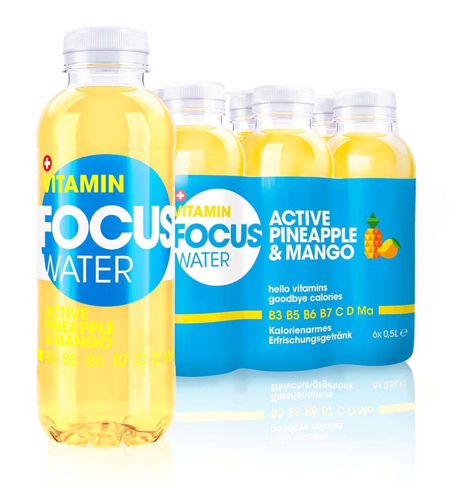 FOCUS Active" vitamin water 500ml Focus Water (set of 12)