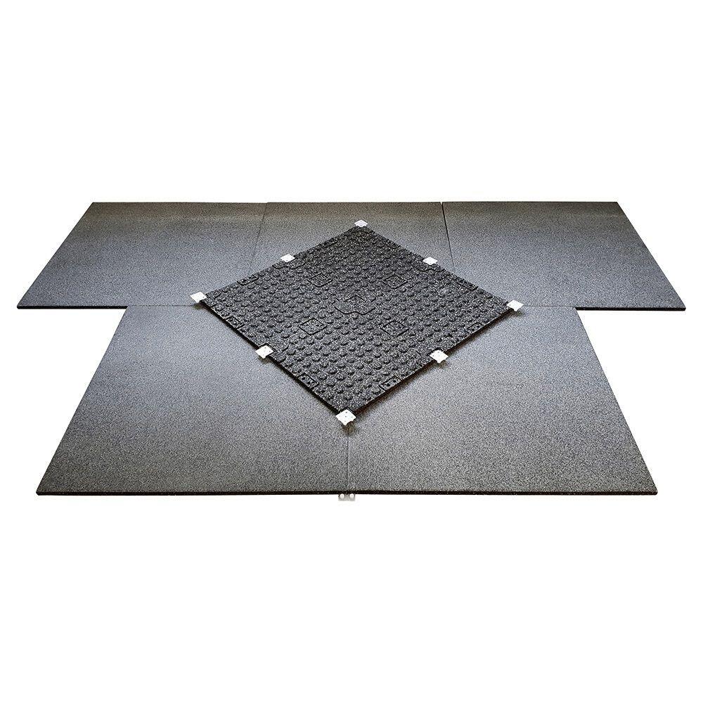 Gummiboden „Connect Tiles Stone“ 100x100x2cm + 7 Verbinder Stockz 3/5