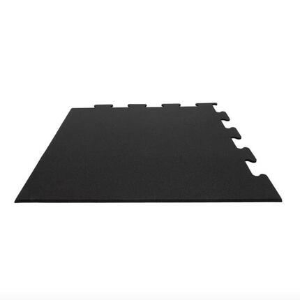 Puzzle Gummi-Eckboden "Puzzle Tiles Pure Black" 106x106x1cm Stockz