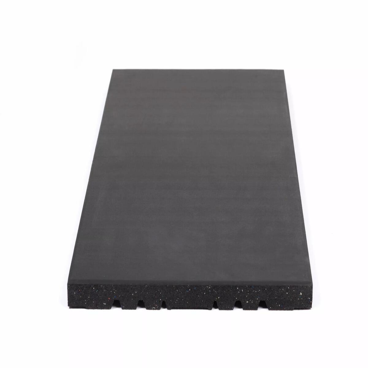 Rubber flooring "Connect Tiles Pure Black" 50x100cm + 5 connectors Stockz 2/4
