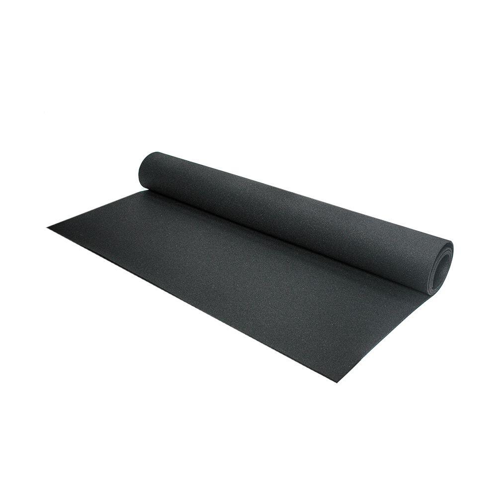 GLADIATORFIT Rubber flooring on a roll "Sportsflooring Rolls Pure Black" 10x1.25m Stockz