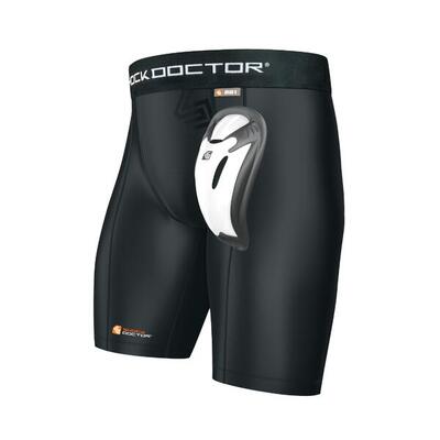 Kompressionsshorts Shock Doctor avec Bioflex Cup noir