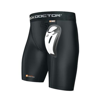 Kompressionsshorts Shock Doctor avec Bioflex Cup noir