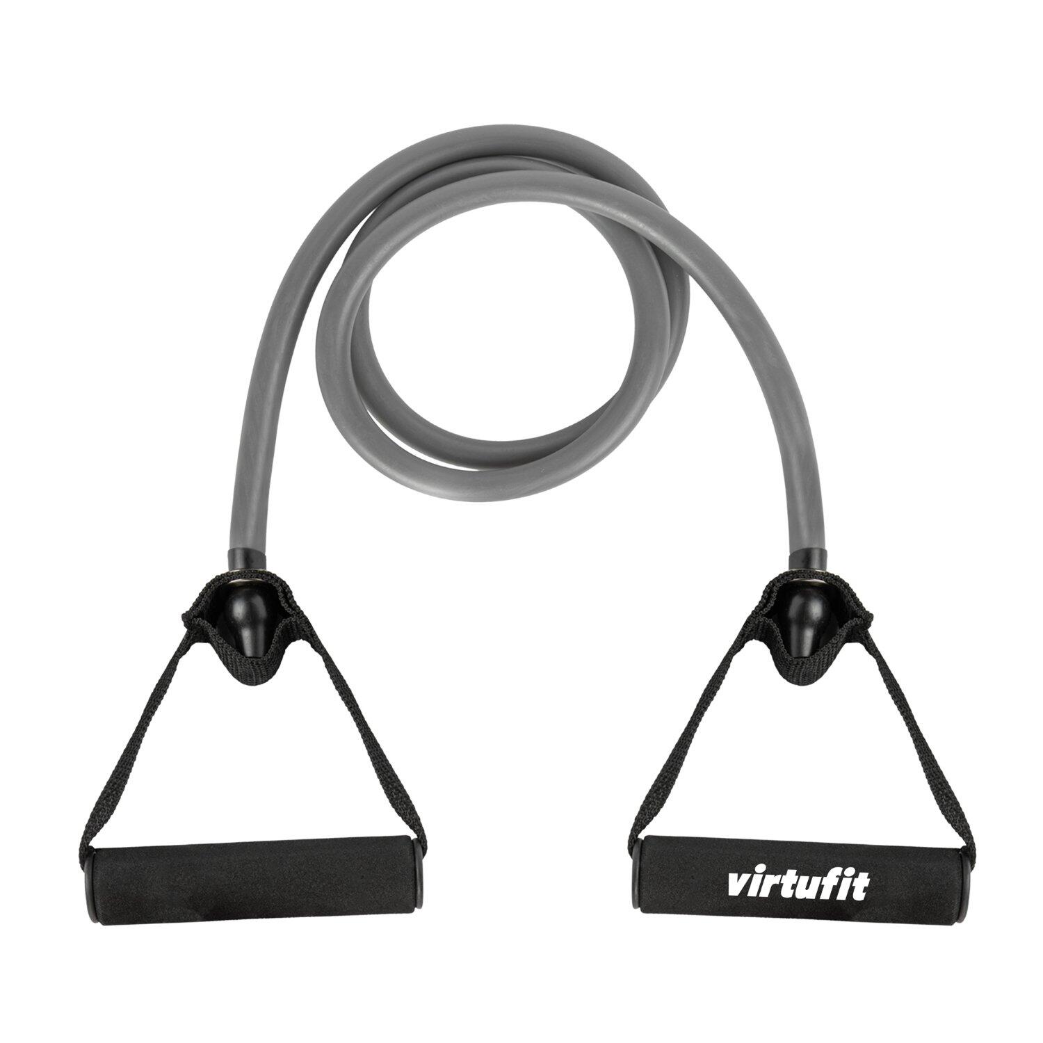 Virtufit - Câble De Résistance  - Élastique De Fitness - Avec Poignée - Moyen - Elastique D'Entraînement - Gris - 100 G - Decathlon