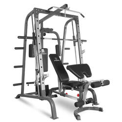 Smith Machine avec High Lat/Low Row, Pec Dec, Utility Bench LE23 avec Leg