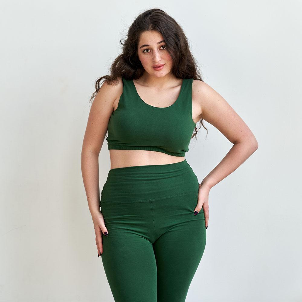 Shorts in cotone a vita alta per yoga e fitness 5/5