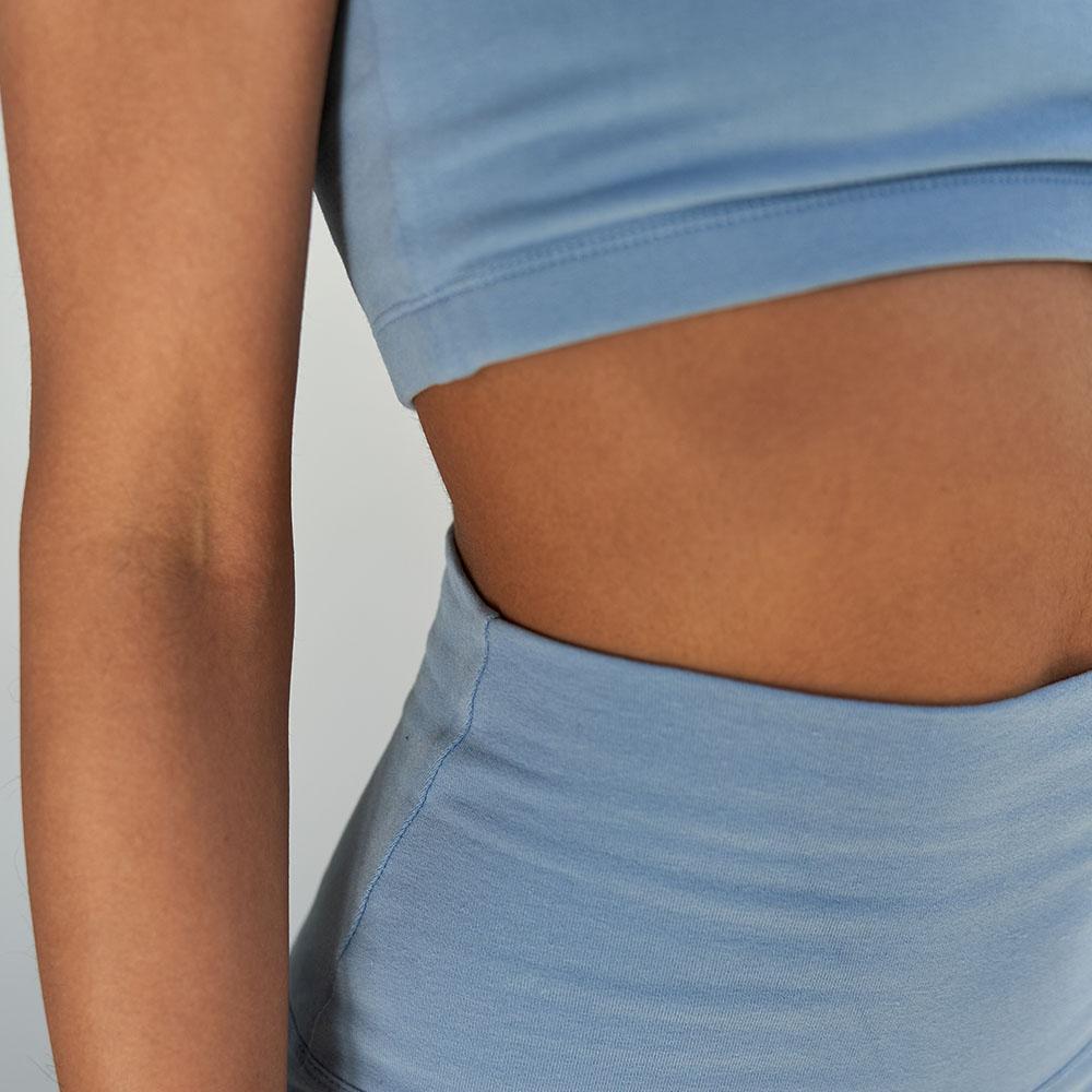 Pantalones cortos de algodón de cintura alta para yoga y fitness 7/7