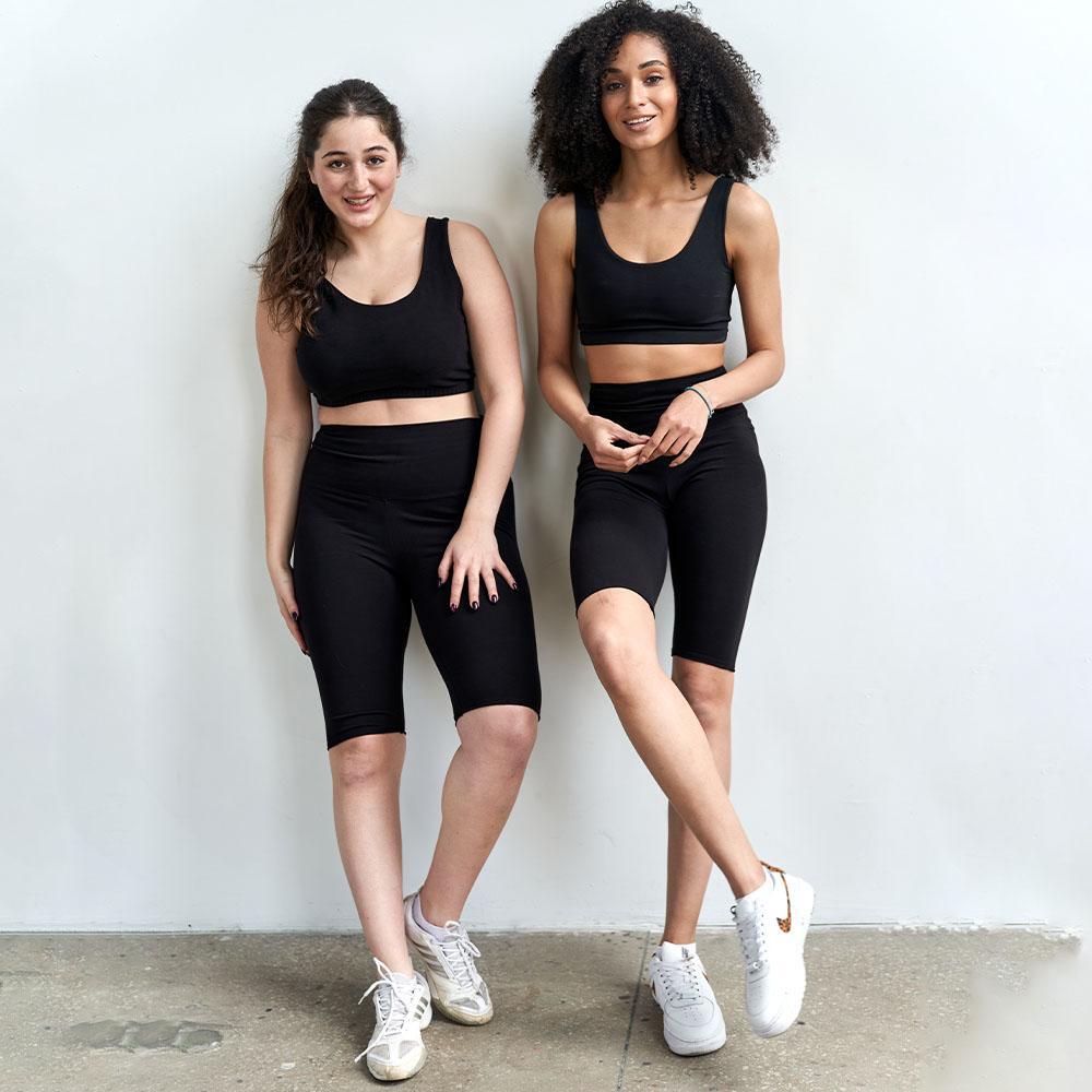Pantalones cortos de algodón de cintura alta para yoga y fitness 4/6