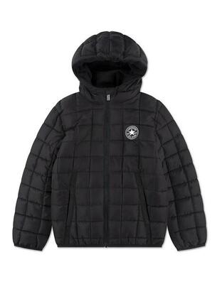 Giubbotto converse ragazzo square quilted - nero