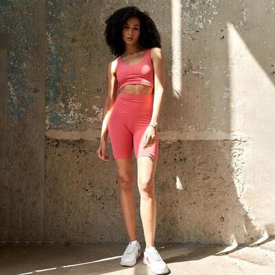 Katoenen high-waist shorts voor yoga en fitness