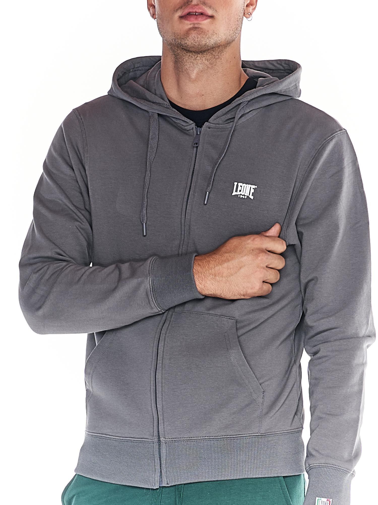 Sudadera de hombre Leone con capucha y cremallera Basic 5/6