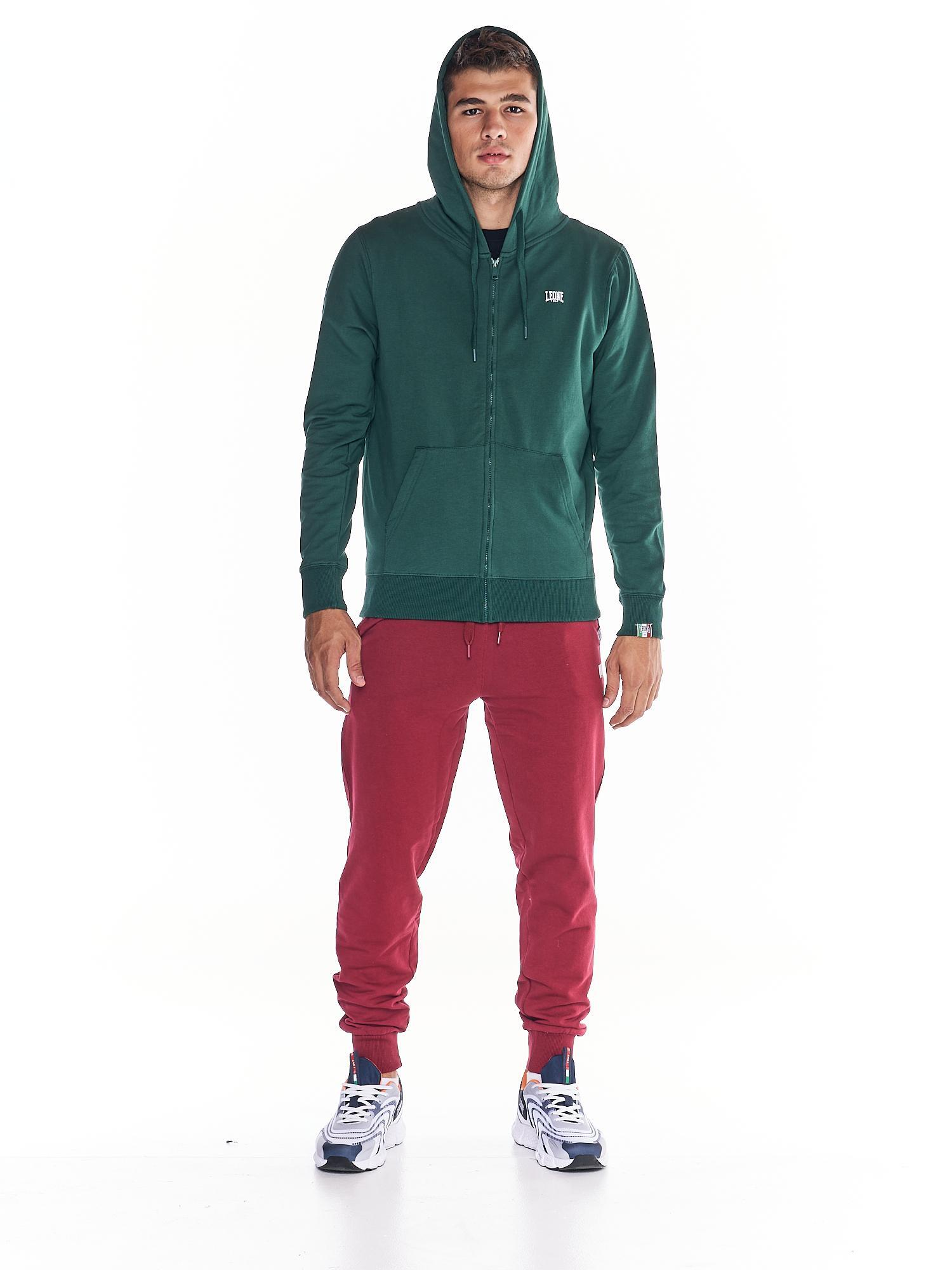 Sudadera de hombre Leone con capucha y cremallera Basic 2/4